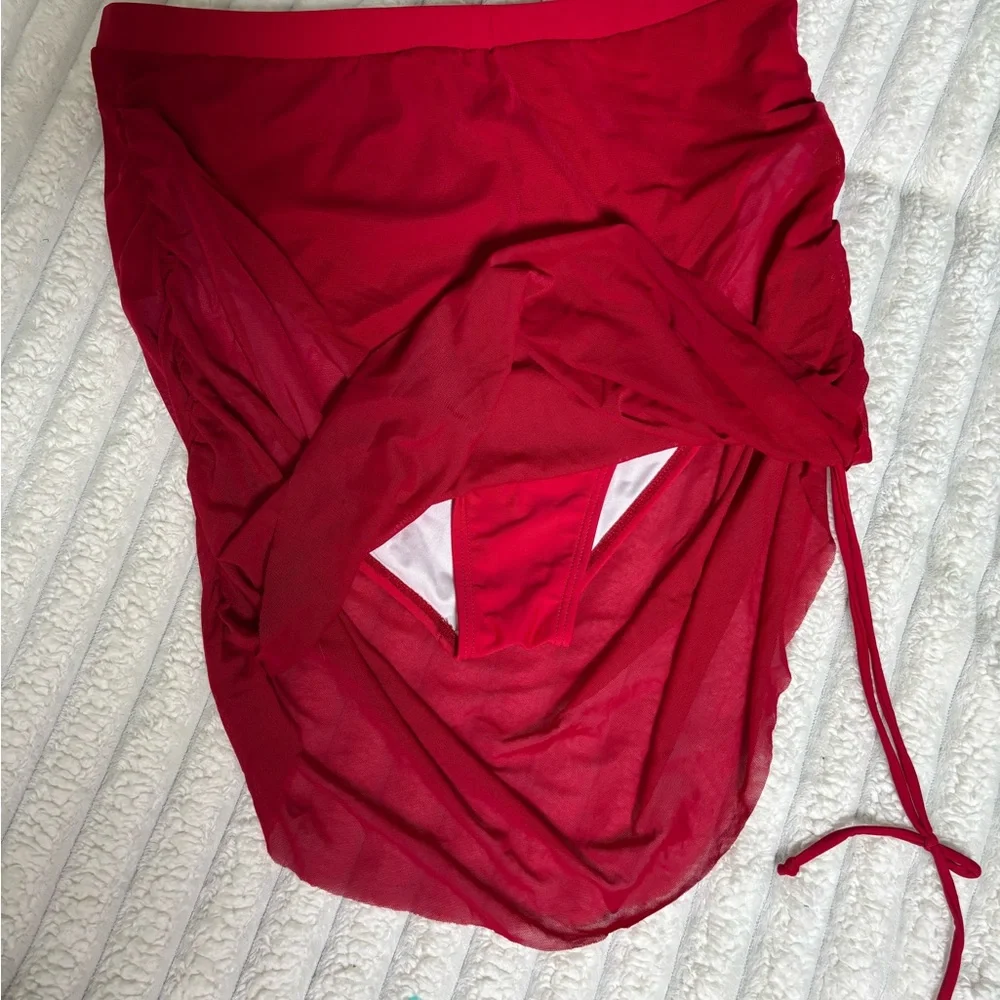 Chic Halter Red Bikini Set
